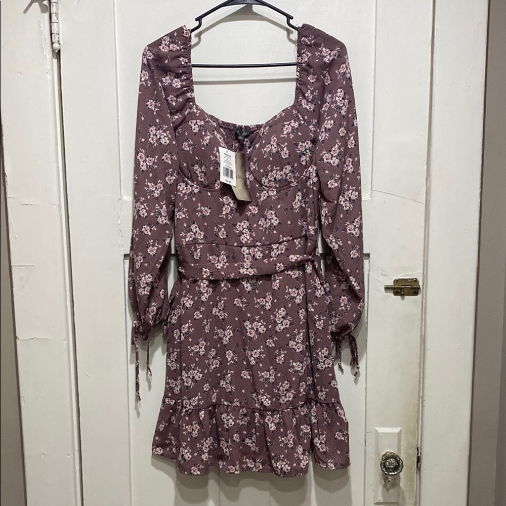 Lily Rose Purple Ruffled Wrap Sundress